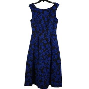 Betsey Johnson Rose Jacquard Tea Length Dress